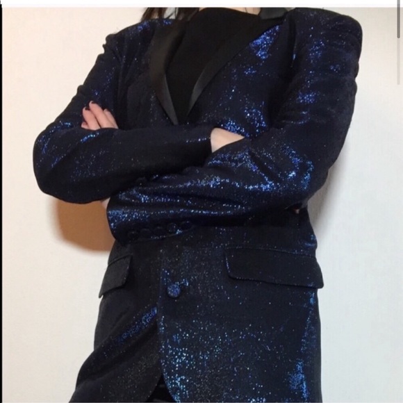 Joe’s Jeans Heidi Blue Tuxedo Jacket - Picture 3 of 12